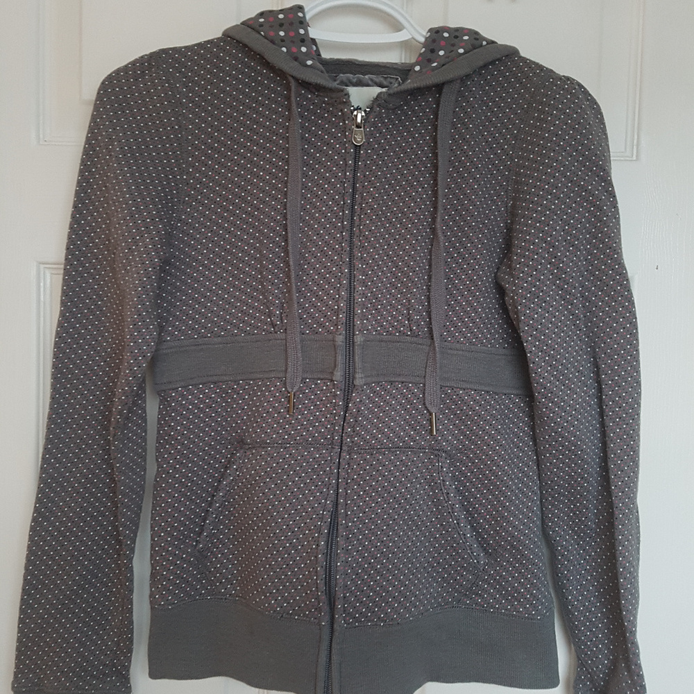 Bluenotes Polka Dot Full Zip Hoodie